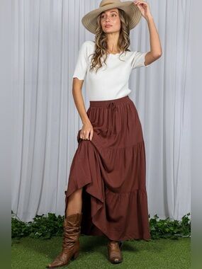 Tiered Maxi Skirt